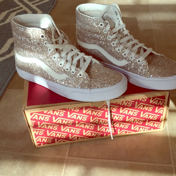 chunky glitter vans high tops